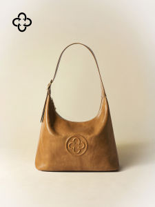 Vintage Tanned Genuine Leather Hobo Bag
