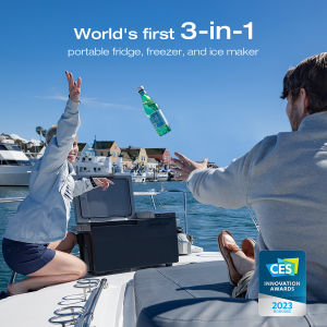 EcoFlow GLACIER Portable Car Refrigerator Electric Cooler with Ice Maker Dual Zone WIFI APP Control 12/24V DC/AC For Car Camping Travel Fishing Outdoor