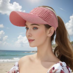 New fish-scale hollow top summer sun hat Korean-style knitted baseball cap outdoor sports sun hat