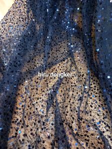 tulle payet mutiara lebar bahan 1.5 meter