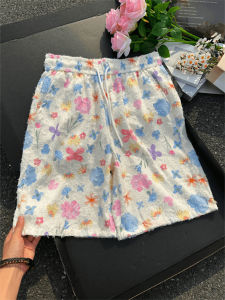 Hawaiian Floral Fringe Summer Quick-dry Shorts