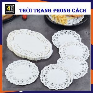 Set 140 Miếng Giấy Lót Nồi Chiên Không Dầu Hình Hoa Ren Giảm Thiểu Tối Đa Dầu Mỡ Bám Vào Nồi Chiên - Túi 140 Tờ Giấy Nến Lót Nồi Hấp Chống Dính Đa Năng Tiện Dụng