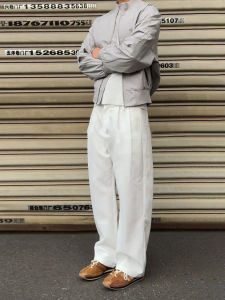 Cleanfit Mens Casual Pants Autumn Loose Comfortable Straight Leg Texture Stripe Trousers Wide Leg Classic Style Leisure West Pants