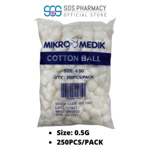 Mikromedik Cotton Ball - Size 0.5G (250PCS/PACK) - Non Sterile
