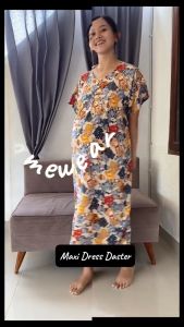 Oriana Homewear Maxi Dress Daster Bumil Busui Friendly Deasy Series | Daster Ibu Hamil Kekinian