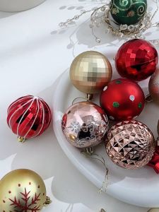 44PCS/SET Christmas Ball decorChristmas decorationlight/Glitter/Matte ballsChristmas treegarland Hanging Ornament Festival Xmas Decor Gifts Christmas Accessories