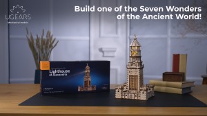 Ugears Lighthouse Of Alexandria 3D Mechanical Model Wooden Puzzle DIY Kits for Adult Kids Birthday Present Toys Christmas Xmas Gift