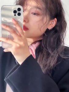 แฟชั่นเกาหลี ต่างหูเพทาย สีชมพู สไตล์เกาหลี สําหรับผู้หญิง อุปกรณ์เสริมที่ต้องมีในฤดูร้อน