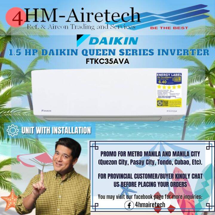 4HM DAIKIN 3.0 HP R32 D-SMART QUEEN SERIES SPLIT TYPE INVERTER AIRCON ...