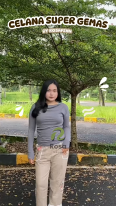 Celana Longgar Elegan Wanita: Bordir Linen Motif Bunga Vintage Style