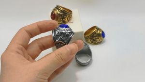 Stainless Steel Ring with Big Gem Philippine TFOE-PE Kuya Eagles Fraternal Ring Bull for Ate Gold Silver Deoetpatria Fashion Vintage Ring for Men Gift Box RINGJ03-01LA367