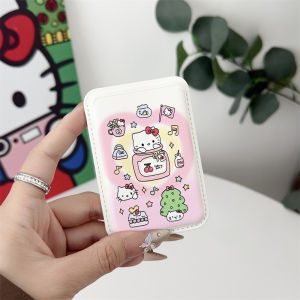 Sanrio | Cute Sanrio Hello Kitty Magnetic Card Wallet Holder Magsafe Wireless Charge Phone Case For iPhone 16 15 14 13 12 Pro Max Cover