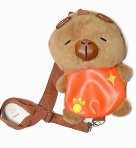 Túi đeo chéo lông hoạt hình capipara sang trọng dành cho bé
