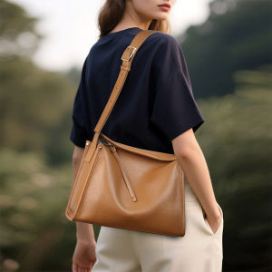 CALYPSO | Leather Small Square Bag Large Capacity Shoulder Crossbody Tote
