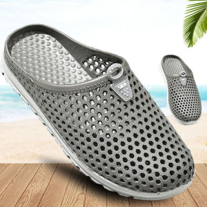 Trendy Men's Sandals: Breathable Mesh Slip-On Beach Shoes