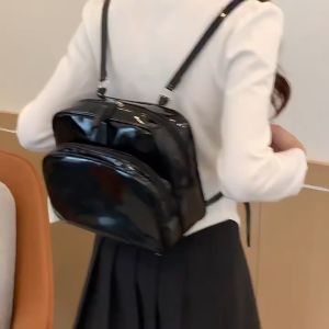 Just Star   ⚡จัดส่งฟรี สินค้าพร้อมส่ง⚡ ลำลอง วัสดุกันน้ำ เรียบง่าย แนวเกาหลี สีมาคารอน ประณีต กระเป๋าเป้แฟชั่น กระเป๋าเป้นักเรียน