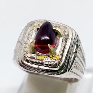 Cincin batu mus tika lipan merah delima model tetes air / siam delima siem