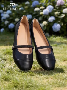 MICHAELA Sophisticated Mary Janes Glossy Patent Square Toe Anti-Blister for School Work SH6527039 CX