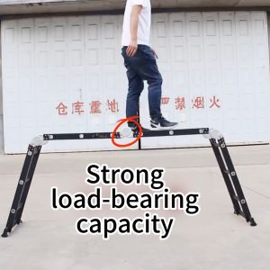 Convenient Engineering Ladder Adjustable & Telescoping Household Aluminum Alloy Foldable Ladder