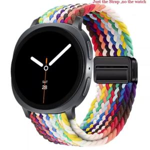 Women Men Magnetic Nylon Strap For Samsung Galaxy Watch 8/8 Classic 40mm 44mm 46mm Braided Loop for Samsung Galaxy Watch Band