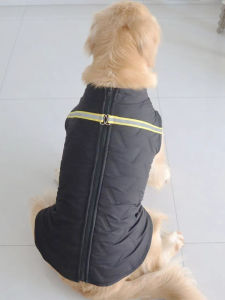 Thickened Reflective Strip Dog Jacket Vest Winter Coat for Golden Retriever Labrador Husky Border Collie Pet Clothes