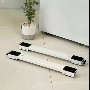 2PCS/SETS 24 Wheels Washing Machine Refrigerator Bracket Wheel Steel Refrigerator Rack Maximum Size Available 45-70cm Universal Refrigerator Standing Air Conditioner Stainless Steel Washing Machine Stand Base Adjustable Heavy Mobile Fridge Stand