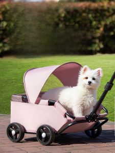 JARDKIDS Portable Folding Pet Stroller for Dogs And Cats Lightweight Hand-Pulled Carriage Ideal for Outings And Dog Walking
