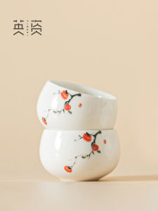 Modern Style Ceramic Tea Cup Yangliyu Porcelain Drinking Tea Cup Personal Drinking Cup Tea Set Single Cup for Drinking Tea