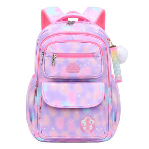 Childrens Shoulder Bag Girl Backpack School Bag Purple Travel Teen Schoolbag Primary Kawaii Cute Waterproof Kid Girl Backpack