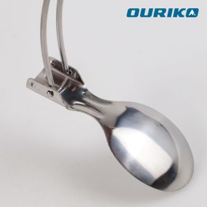 Set Alat Makan 3 in 1 Lipat Stainless Camping -  Serbaguna Travel Outdoor Multifungsi