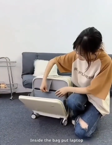 BOLDEDGE 18inch Luggage Travel Bag Charging Suitcase Travel Luggage Front Opening Boarding Case 行李箱 Bagasi