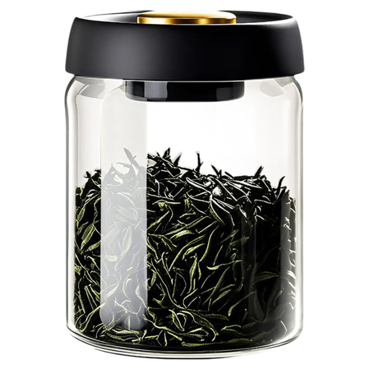 Myonly | Hũ Đựng Trà Thủy Tinh Cao Cấp, Kín Khí Chống Ẩm Nhỏ Gọn