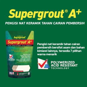 Supergrout A+ 1kg - Pengisi Nat Keramik Tahan Asam dan Tahan Cairan Pembersih Lantai