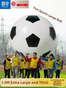 EnjoyLife | Durable Outdoor Inflatable Football for Grass and Beach Family Fun Interactive Children Toy