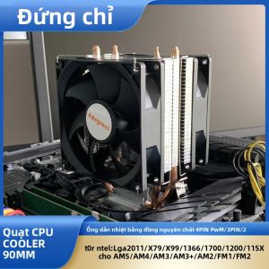 Bộ Làm Mát Bằng Không Khí CPU Cho AM4 AM5 Intel LGA 1155 1200 1700 2011 X79 X99 E5 - 2 Ống Dẫn Nhiệt Bộ Làm Mát Bộ Xử Lý PC Với 7 Cánh Quạt