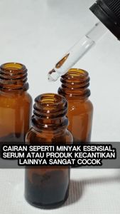 Botol Pipet Kaca Amber 10ml Segel Hitam