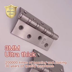 2PCS 304 stainless steel hinge Cabinet door hinge 3mm super thick stainless steel hinge Cylindrical hinge