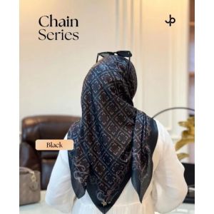 NEW ARRIVAL CICI TIUNG KERUDUNG SEGI EMPAT MOTIF RANTAI JP SERIES CHAIN MEWAH TERBARU/HIJAB VOAL SUBLIME UK 110×110/JILBAB KODE CT
