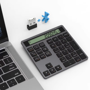 JOMAA | Slim 34-Key Portable Financial Accounting Numpad Data Entry & Calculation 2in1 Numeric Keypad for Laptop Desktop PC