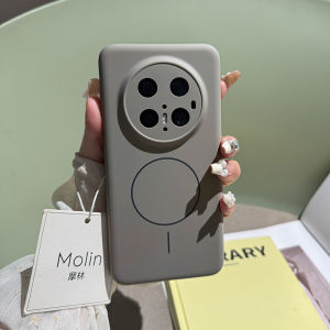 เคสโทรศัพท์ซิลิโคนเหลวคุณภาพสูงสำหรับ Huawei Mate70 pro ป้องกันเต็มรูปแบบ ดูดซับแม่เหล็ก สีพื้นสำหรับผู้ชาย ป้องกันการตกกระแทก