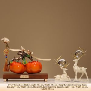 Custom Made New Chinese Style Good Fortune Persimmon Figurine