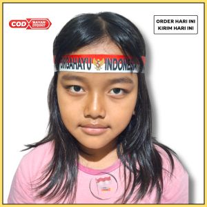 Ikat Kepala Merah Putih Logo Lambang Garuda Dirgahayu / Bando 17 Agustus / Bandana Aksesoris Rambut