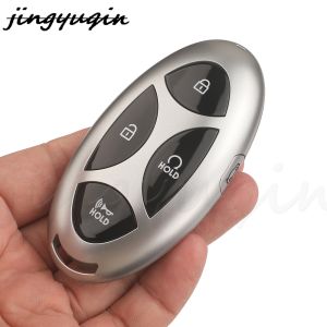 Jingyuqin Car Remote Key Shell For Hyundai Tucson IONIQ 5 6 New Grand Prix GN7 Kona 5 Buttons Fob Holder Keyless Case