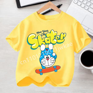 52TOYS | Kawaii Cotton Tops Boy Girl Summer Fashion Tees Kid Clothes Birthday Gift Doraemon Short Sleeves Children Cartoon Anime T-shirt