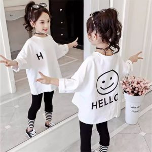 Pure Cotton Long Sleeve Childrens T-Shirt White Underwear Base Shirt for Boys And Girls Spring Autumn New Arrival Kids Clothing