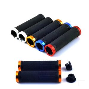 Bicycle Handle Cover Mountain Bike Handle Aluminum Alloy Bilateral Lock Cycle Anti-off Handle Rubber Bike Handlebar Grips