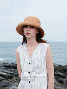 Mr DUCK | Mũ Rơm Mùa Hè Cho Đầu Lớn Chống Nắng Kiểu Mũ Cá Nhân Viên Dài Mặt