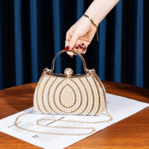 clu European And American Luxury For Women Pearl Banquet Handbag Dress Set Diamond Crossbody Bag ulc