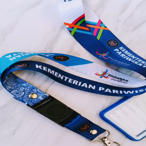 Lanyard Gantungan Tali Id Card Kementerian Pariwisata & Frame Holder Tempat Id Card
