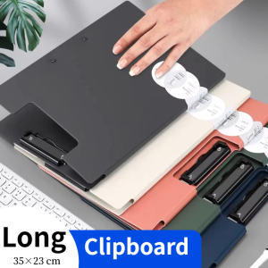 Long Clipboard Folder Clipboard With Cover Foldable Clip Board File Folder Flip Writing Pad 35×23cm